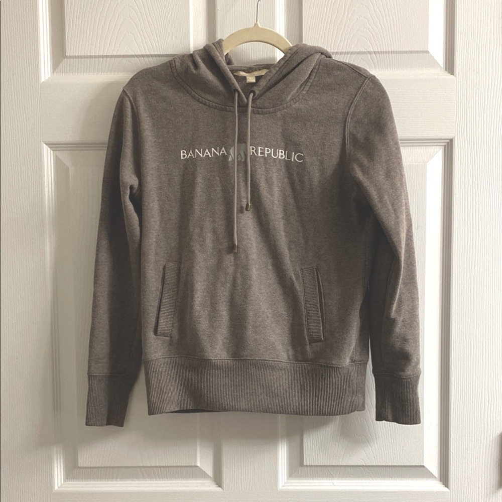 Banana Republic Grey Hoodie Classic Pullover Sweatshirt